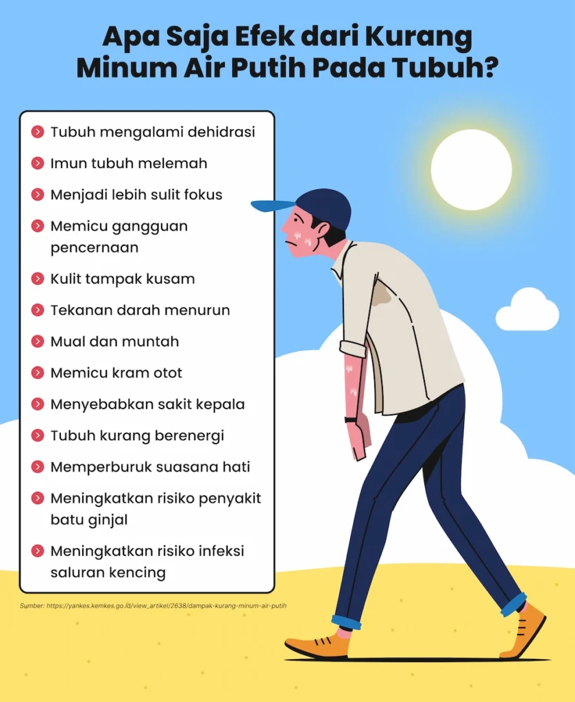 efek kurang minum air putih