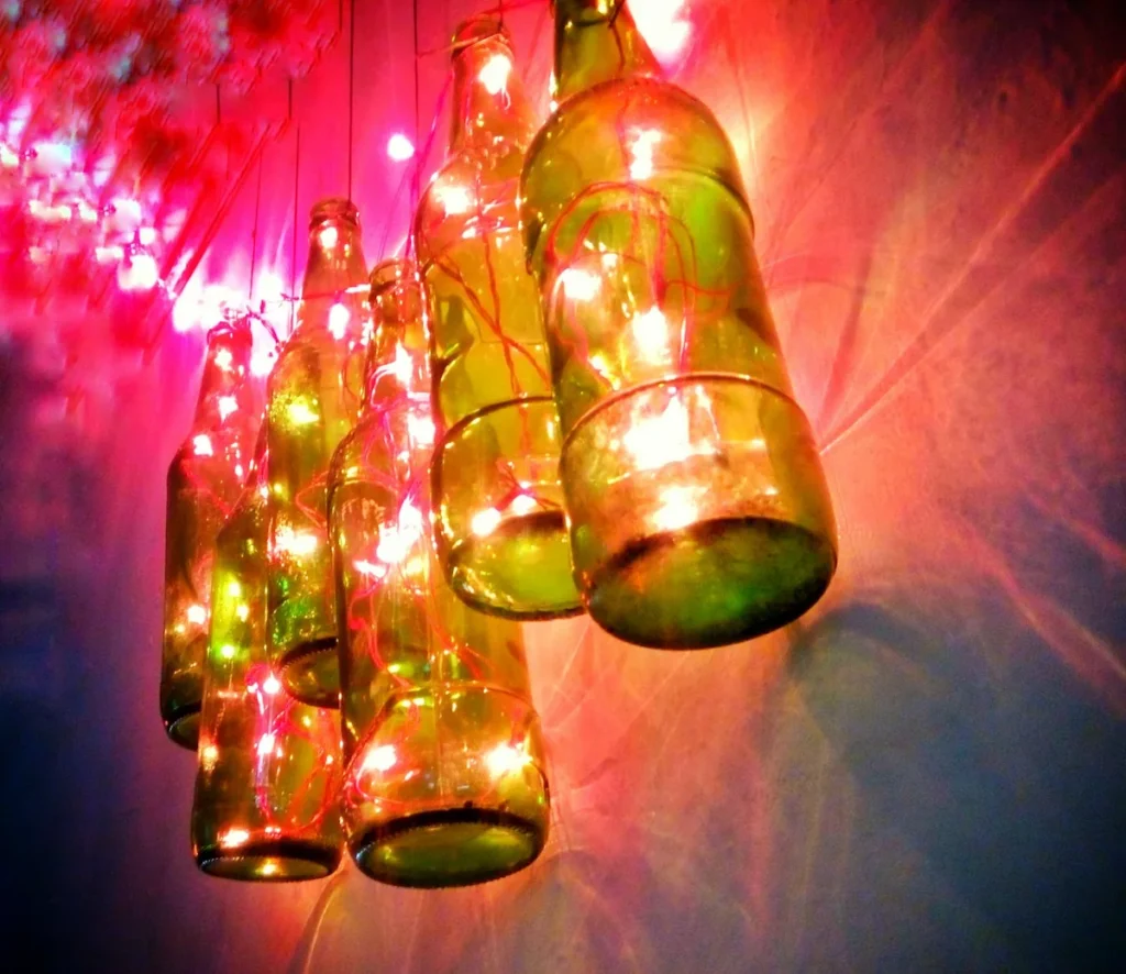 Lampion dari Botol Kaca Bekas